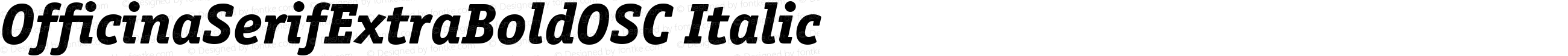 OfficinaSerifExtraBoldOSC Italic