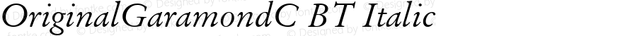 OriginalGaramondC BT Italic