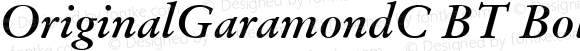 OriginalGaramondC BT Bold Italic