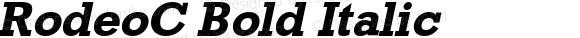 RodeoC Bold Italic