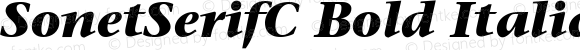 SonetSerifC Bold Italic