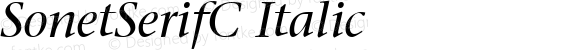 SonetSerifC Italic