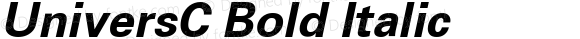 UniversC Bold Italic