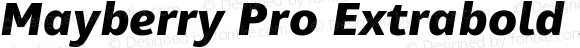 Mayberry Pro Extrabold Italic