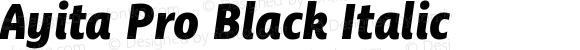 Ayita Pro Black Italic