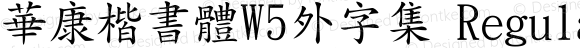 華康楷書體W5外字集