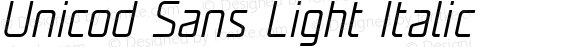 Unicod Sans Light Italic