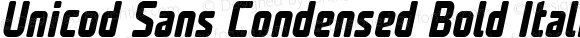 Unicod Sans Condensed Bold Italic