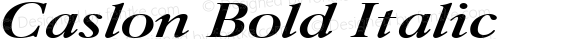 Caslon Bold Italic