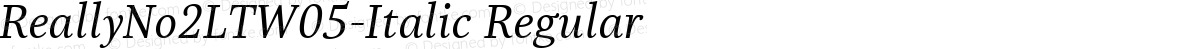 ReallyNo2LTW05-Italic Regular
