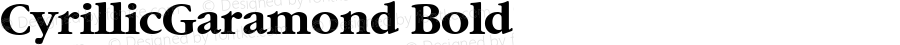 CyrillicGaramond Bold