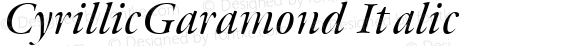 CyrillicGaramond Italic