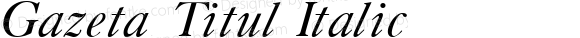 Gazeta Titul Italic