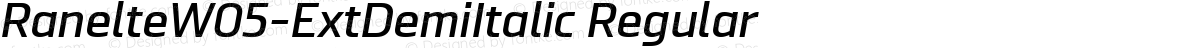 RanelteW05-ExtDemiItalic Regular