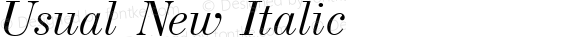 Usual New Italic