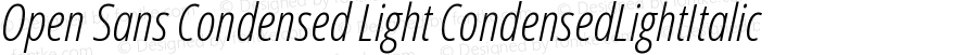 Open Sans Condensed Light Italic