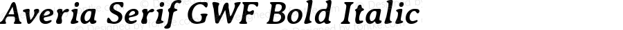 Averia Serif GWF Bold Italic