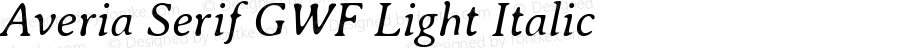 Averia Serif GWF Light Italic