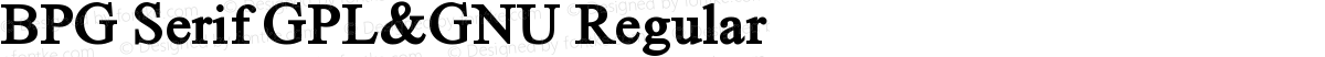BPG Serif GPL&GNU Regular