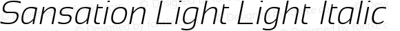 Sansation Light Light Italic