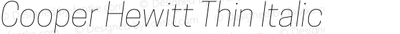 Cooper Hewitt Thin Italic