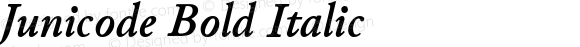 Junicode Bold Italic