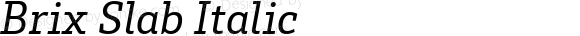 Brix Slab Regular Italic