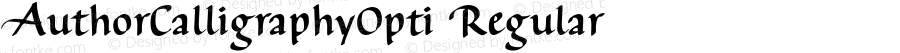 AuthorCalligraphyOpti-Regular