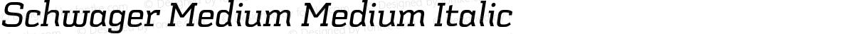 Schwager Medium Medium Italic