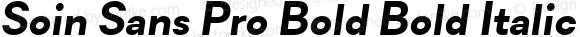 Soin Sans Pro Bold Bold Italic