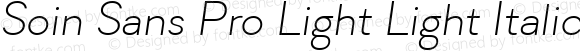 Soin Sans Pro Light Light Italic Version 1.02:2012