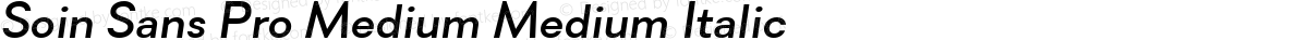Soin Sans Pro Medium Medium Italic