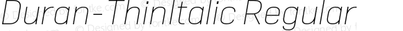 Duran-ThinItalic Regular