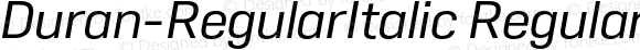 Duran-RegularItalic Regular