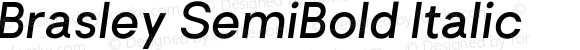 Brasley SemiBold Italic
