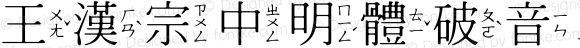 王漢宗中明體破音二