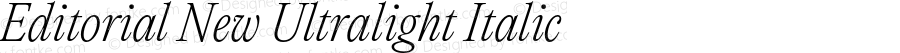 Editorial New Ultralight Italic