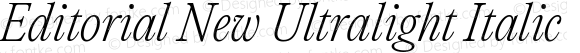 Editorial New Ultralight Italic