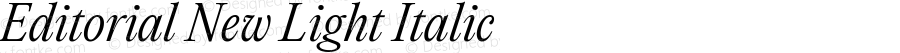 Editorial New Light Italic