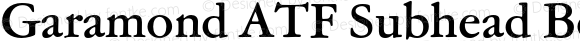 Garamond ATF Subhead Bold