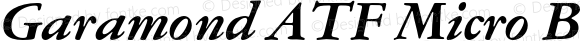 Garamond ATF Micro Bold Italic