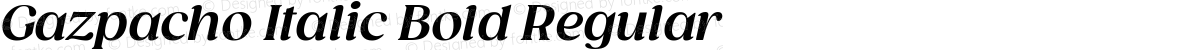 Gazpacho Italic Bold Regular