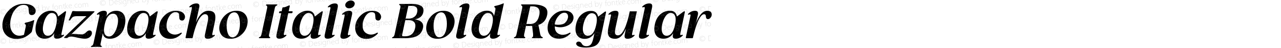 Gazpacho Italic Bold