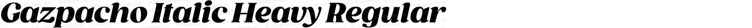 Gazpacho Italic Heavy Regular