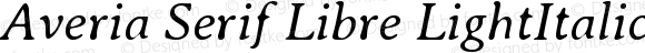 Averia Serif Libre Light Italic