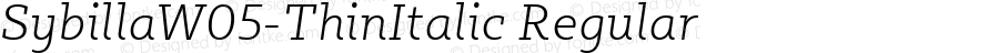 SybillaW05-ThinItalic Regular