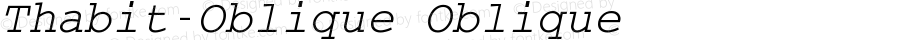 Thabit-Oblique Oblique