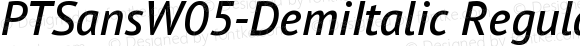 PTSansW05-DemiItalic Regular