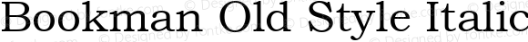 Bookman Old Style Italic