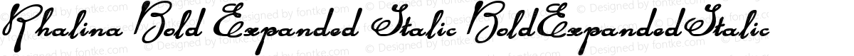 Rhalina Bold Expanded Italic BoldExpandedItalic